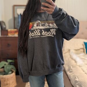 Charcoal Gray Moab Utah Graphic Sweatshirt Arches National Park Sunset XL Unisex